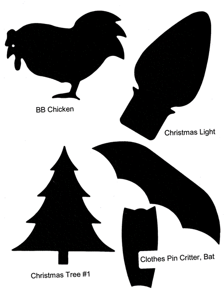 Ellison Die Chicken, Christmas Light, Christmas Tree, Clothes Pin Critter