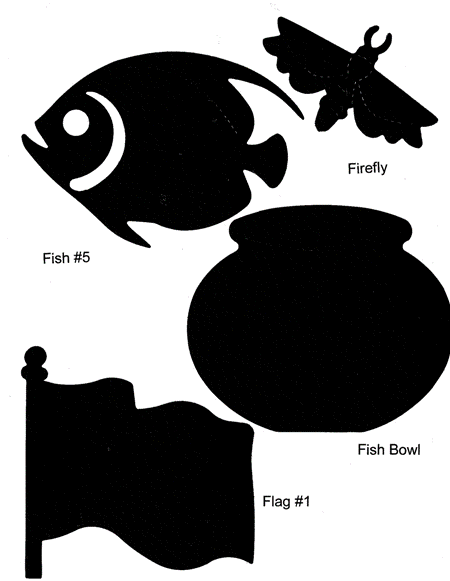 Ellison Die Fish, Fish Bowl, Firefly, Flag