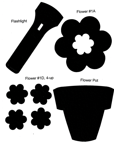 Ellison Die Flash Light, Flower, Flower Pot