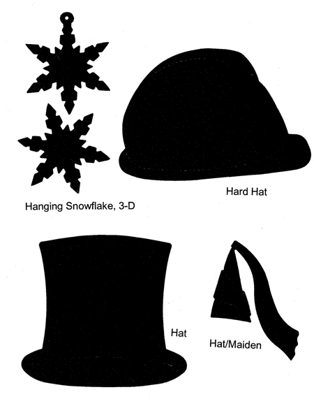 Ellison Die Hanging Snowflake, Hard Hat, Hat