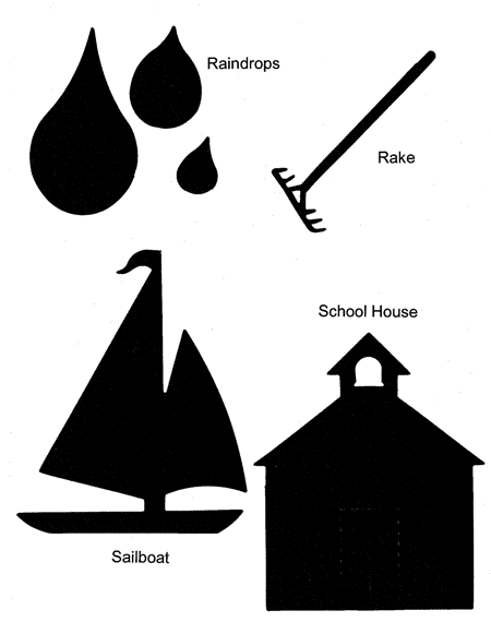 Ellison Die Raindrops, Rake, Sailboat, School House